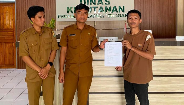 PMK Sultra Laporkan Dugaan Pengrusakan Kawasan Hutan di Desa Lampeapi Baru ke Dishut Sultra
