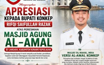 DPD Pemuda LIRA Apresiasi Bupati Konkep atas Peresmian Masjid Agung Al-Amal, Dorong Jadi Ikon Wisata Religi Pulau Wawonii